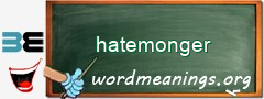 WordMeaning blackboard for hatemonger